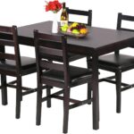 FDW Kitchen Table and Chairs for 4 Dining Room Table Set